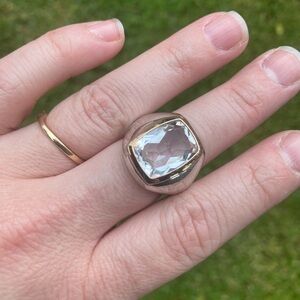 Elegant Silver and Gold Women's Ring